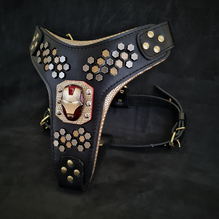 Bestia Irondog Leather Dog Harness