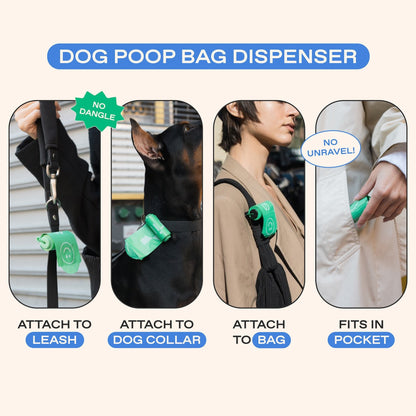 Premium Dog Poop Bag Dispenser + 15 Bags Springland Pets