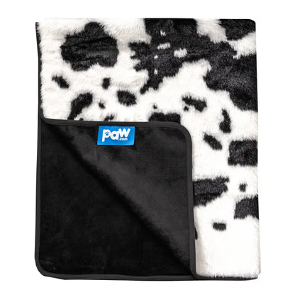 PupProtector™ Waterproof Throw Blanket - Black Faux Cowhide Paw.com