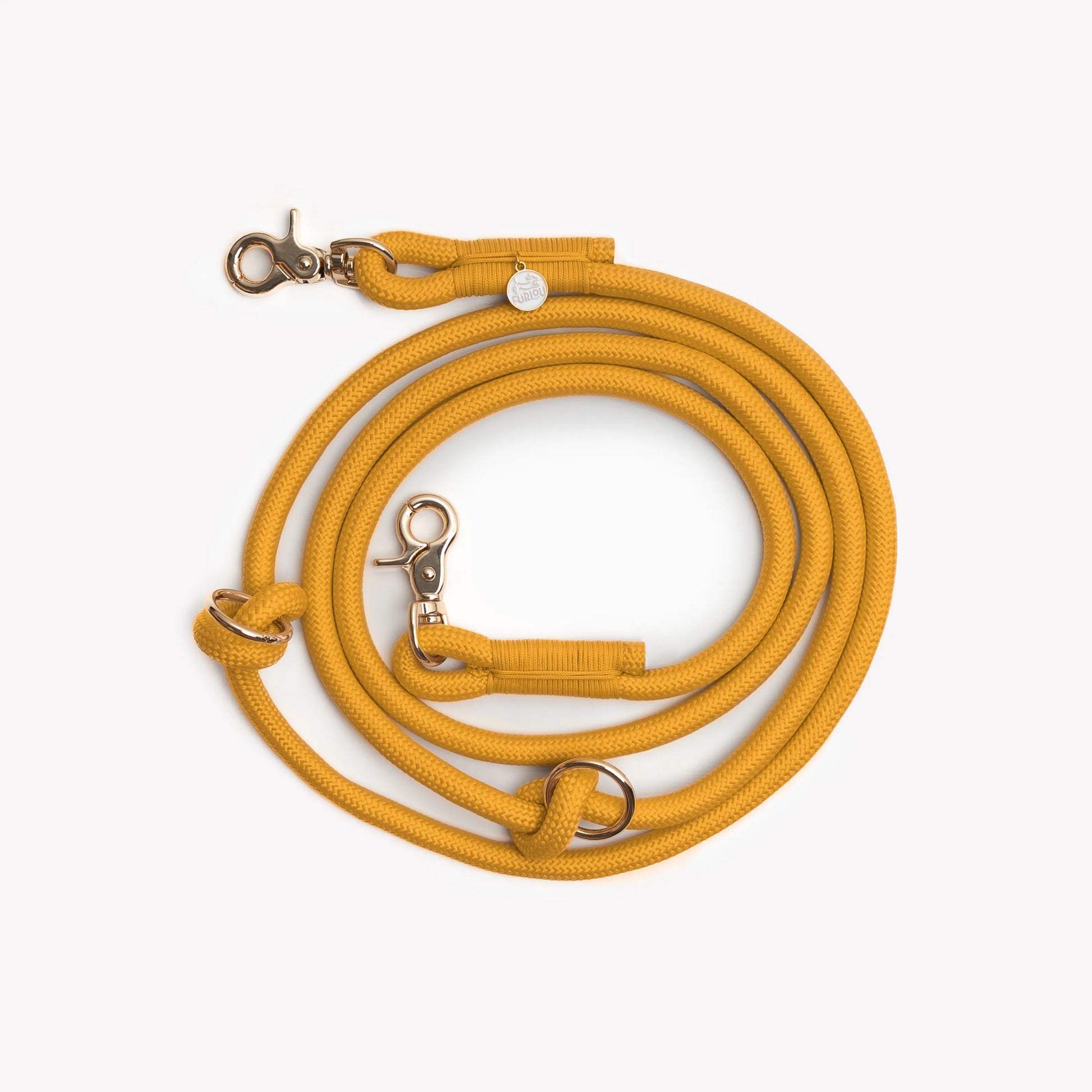 'Yellow' - Hands Free Braided Leash FURLOU