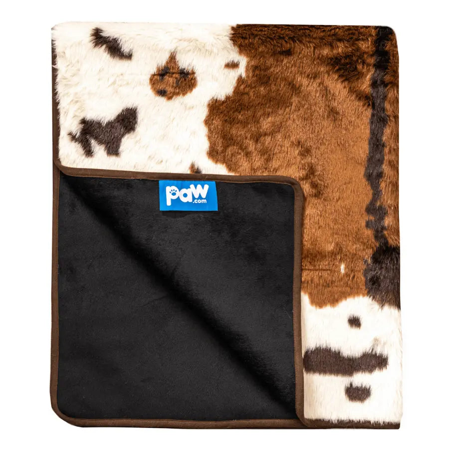 PupProtector™ Waterproof Throw Blanket - Brown Faux Cowhide Paw.com