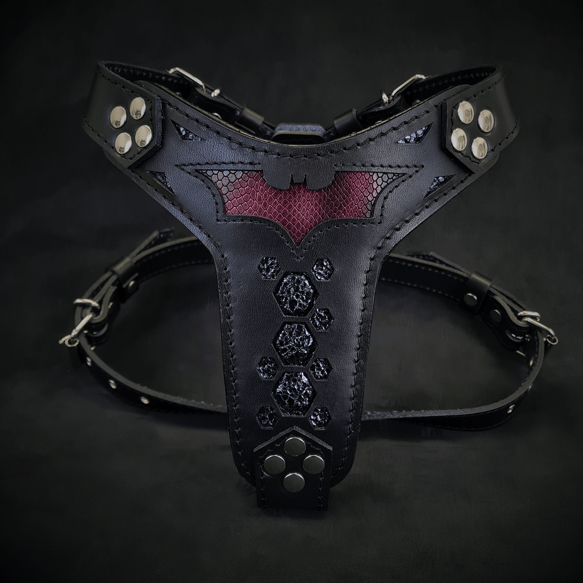 Bestia Batman Leather Dog Harness – Medium Dogs