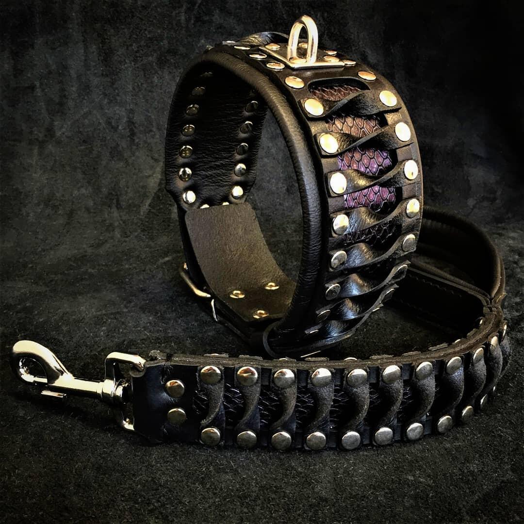 Bestia Steampunk Leather Dog Leash