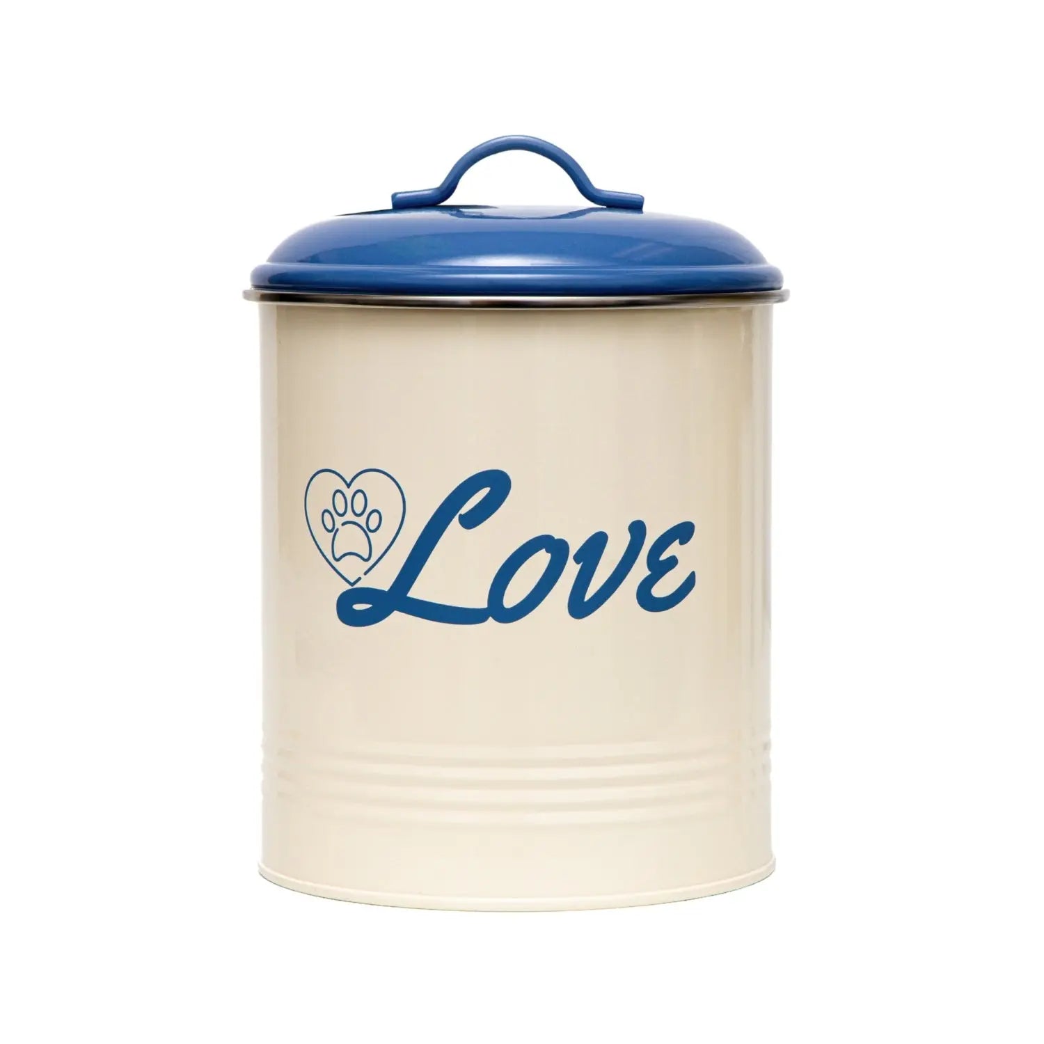 Country Living Set of 3 Pet Treat Canisters, Dog Treat Storage – French Blue Lid American Pet Supplies