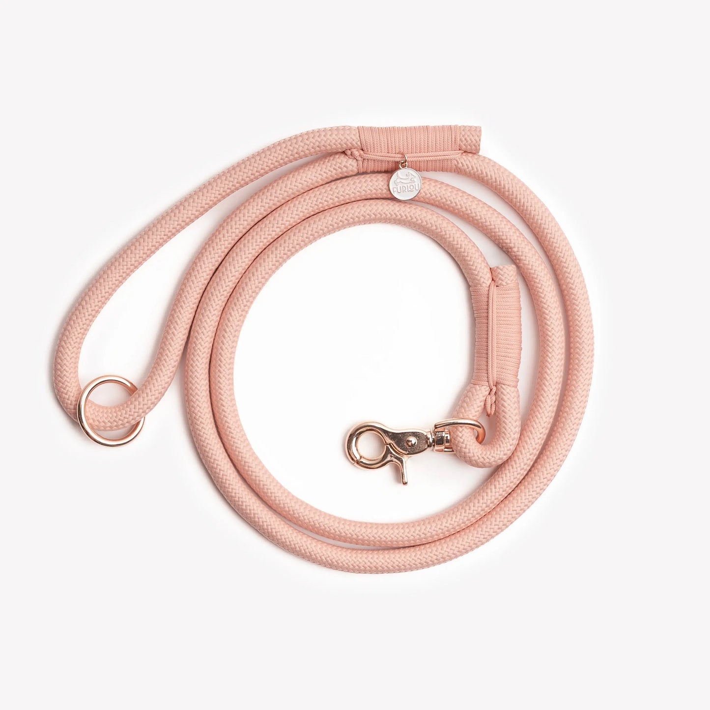 'Powder Rose' - Braided Rope Leash FURLOU