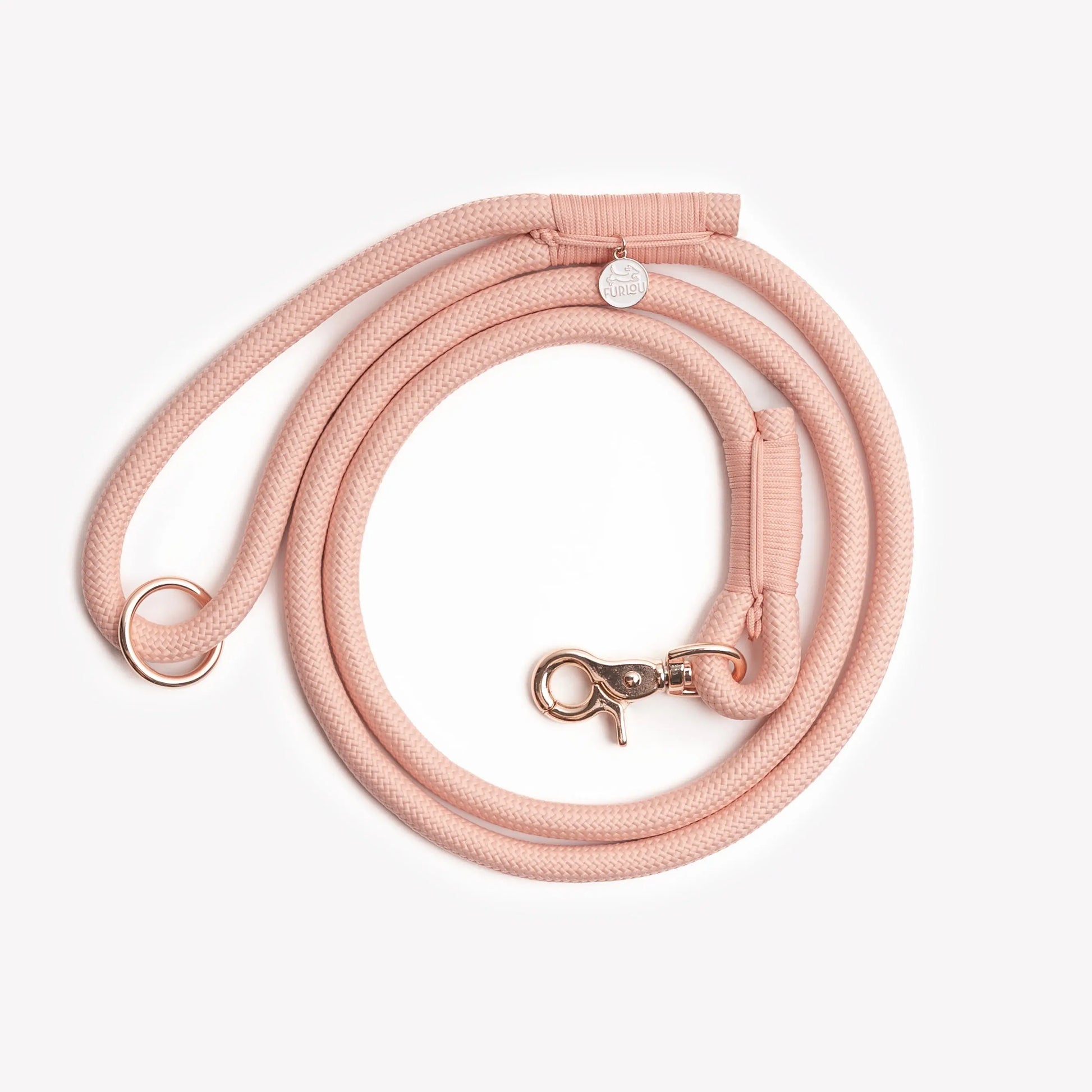 'Powder Rose' - Braided Rope Leash FURLOU