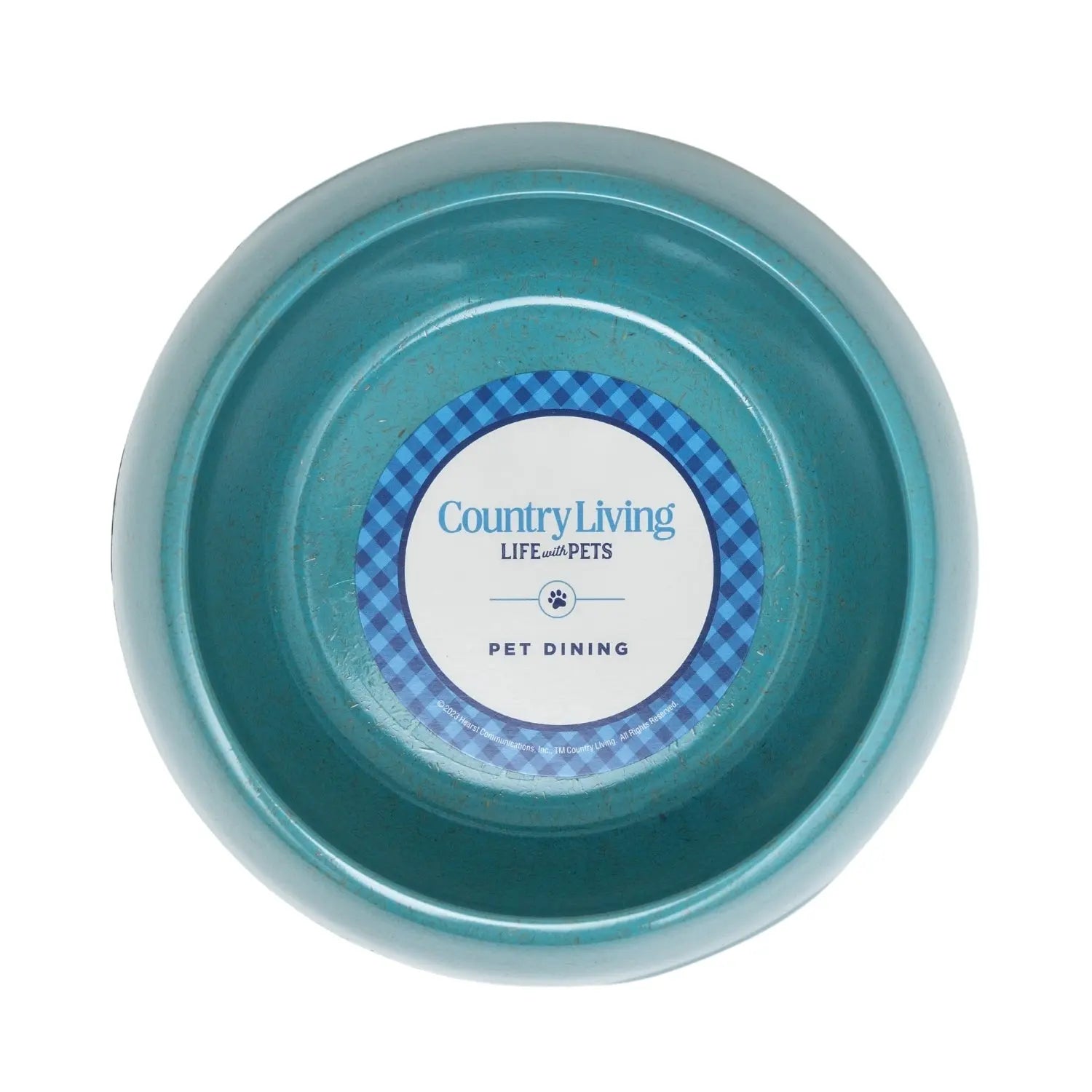 Country Living Set of 2 Natural Fiber Dog Bowls – Teal Blue American Pet Supplies