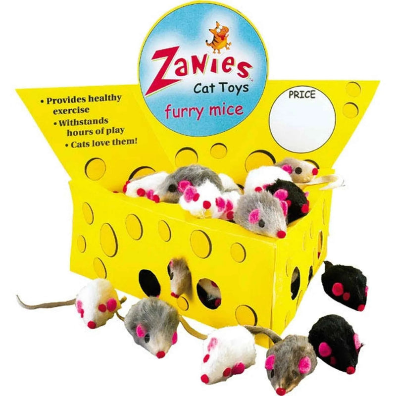 ZA Cheese Wedge Display Box with 60 Fur Mice