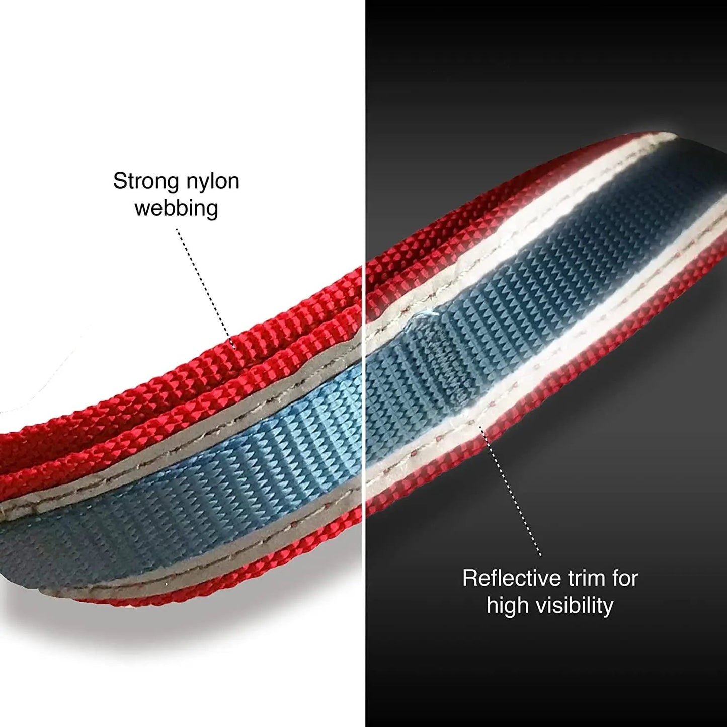 6 in 1 Hands Free Dog Leash |Reflective Running Belt Leash for Dogs |Crossbody & Waist Belt Leash |Carabiner Clip |Padded Handle for Training, Hiking or Jogging |Quantum Leash |6 Colors