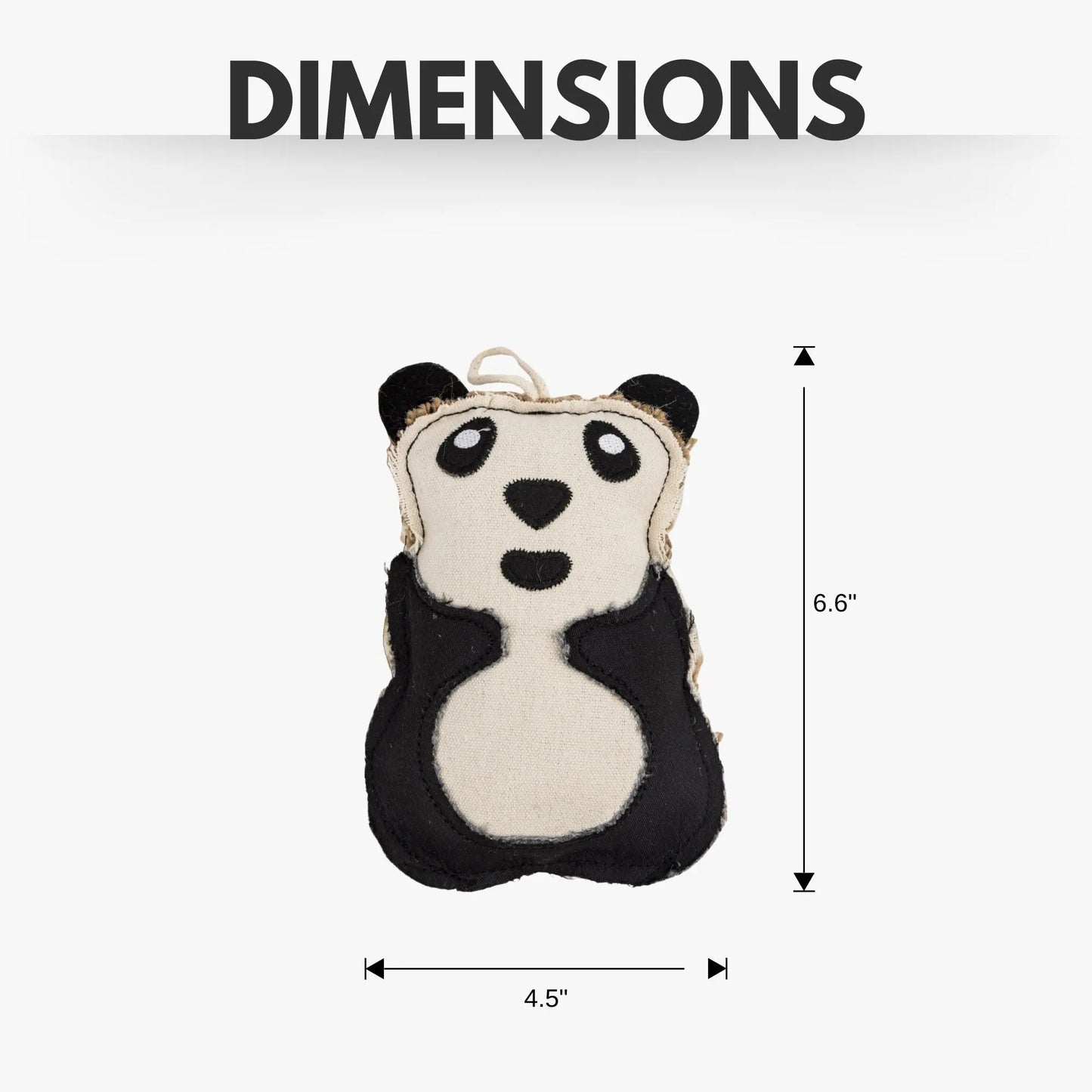 Canvas & Jute Panda-Shaped Dog Chew Toy – Durable, Safe and Non-Toxic American Pet Supplies