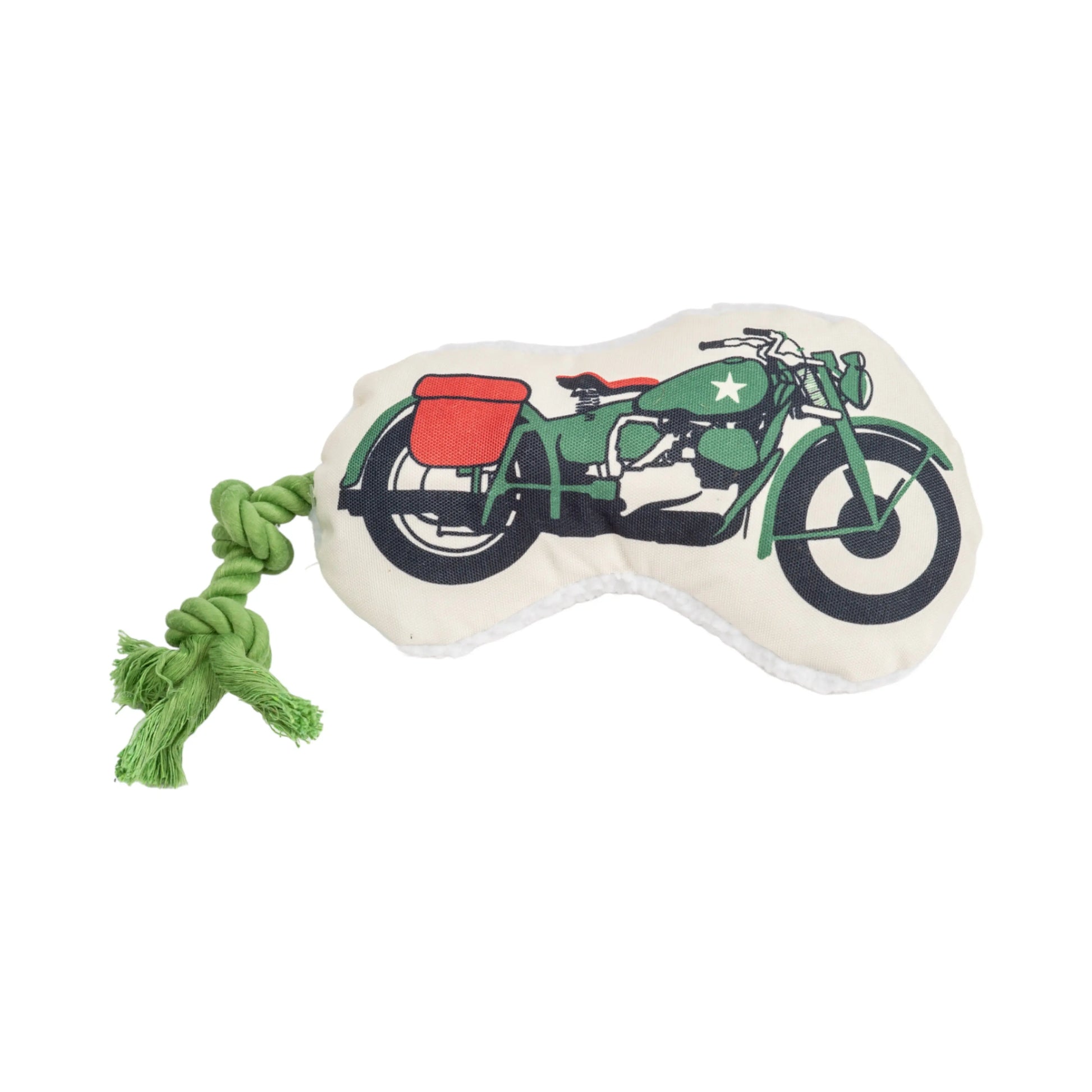 Country Living Retro Army Motorcycle with Squeaker & Crinkle Paper Plush Dog Toy American Pet Supplies