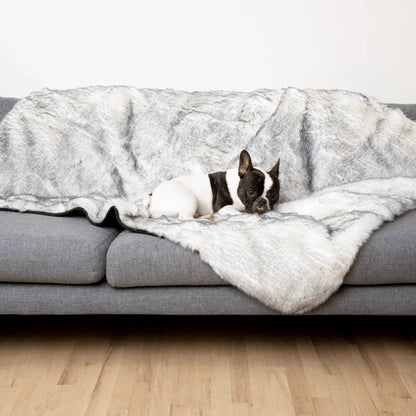 PupProtector™ Luxe Waterproof Faux Fur Blanket - Ultra Plush Arctic Fox Paw.com