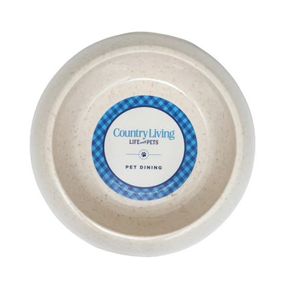 Country Living Set of 2 Natural Fiber Dog Bowls – White Swan American Pet Supplies