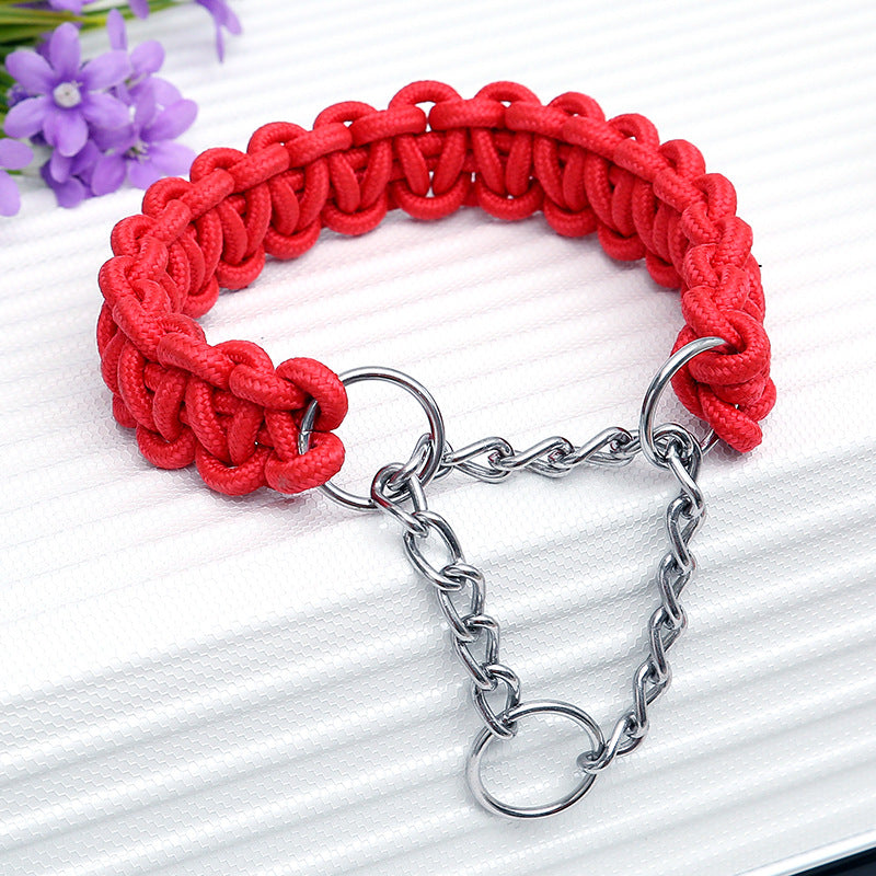 Anti-Bite Dog Chain Iron Chain Big Dog Traction Rope Golden Retriever Labrador Samoyed Walking Dog Rope