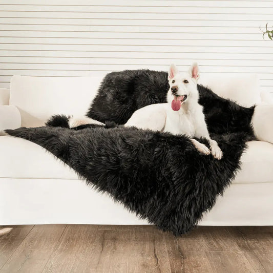 PupProtector™ Waterproof Throw Blanket - Midnight Black Paw.com