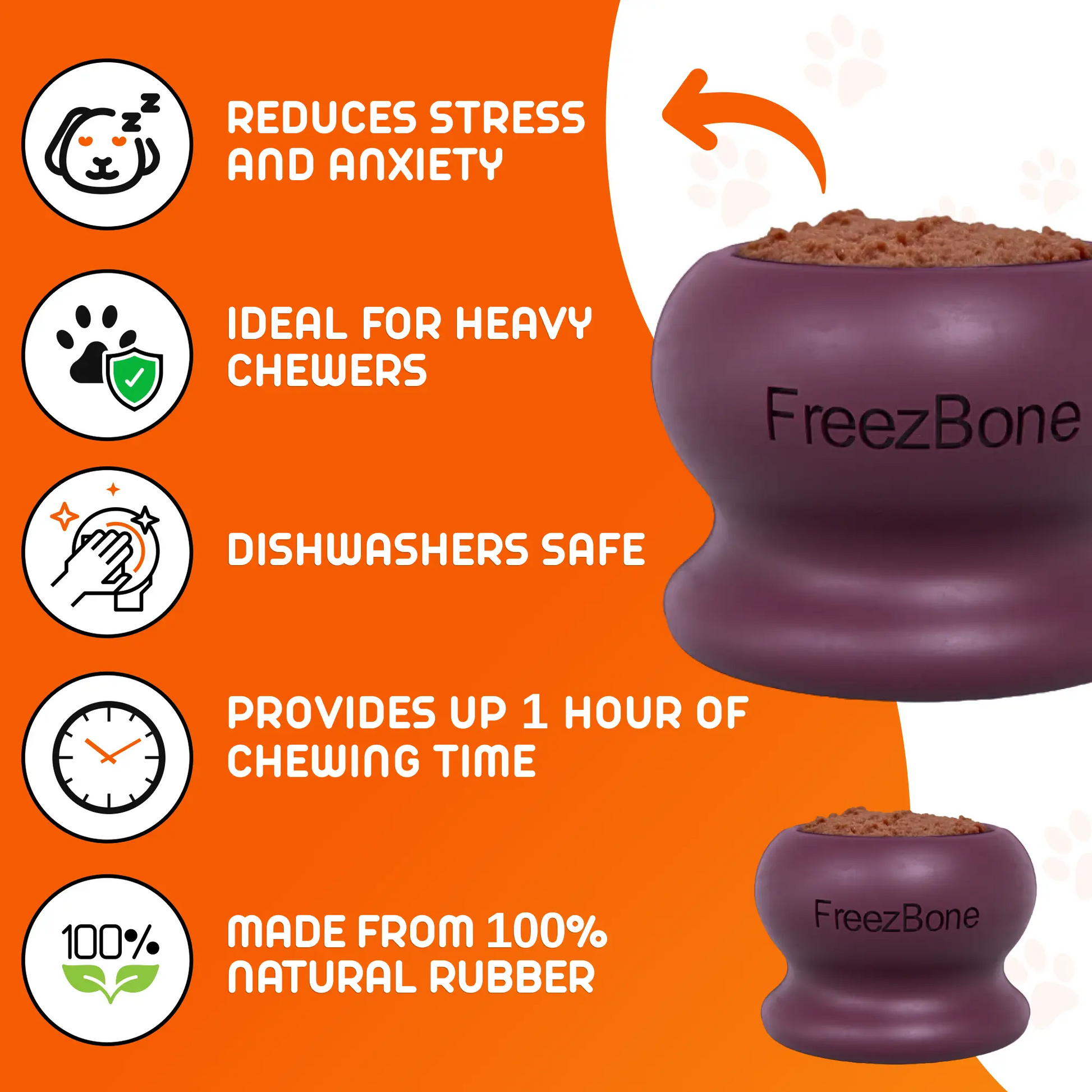 Freezball - Durable Fillable Dog Chew Bone Freezbone