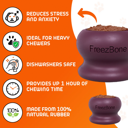 Freezball - Durable Fillable Dog Chew Bone Freezbone