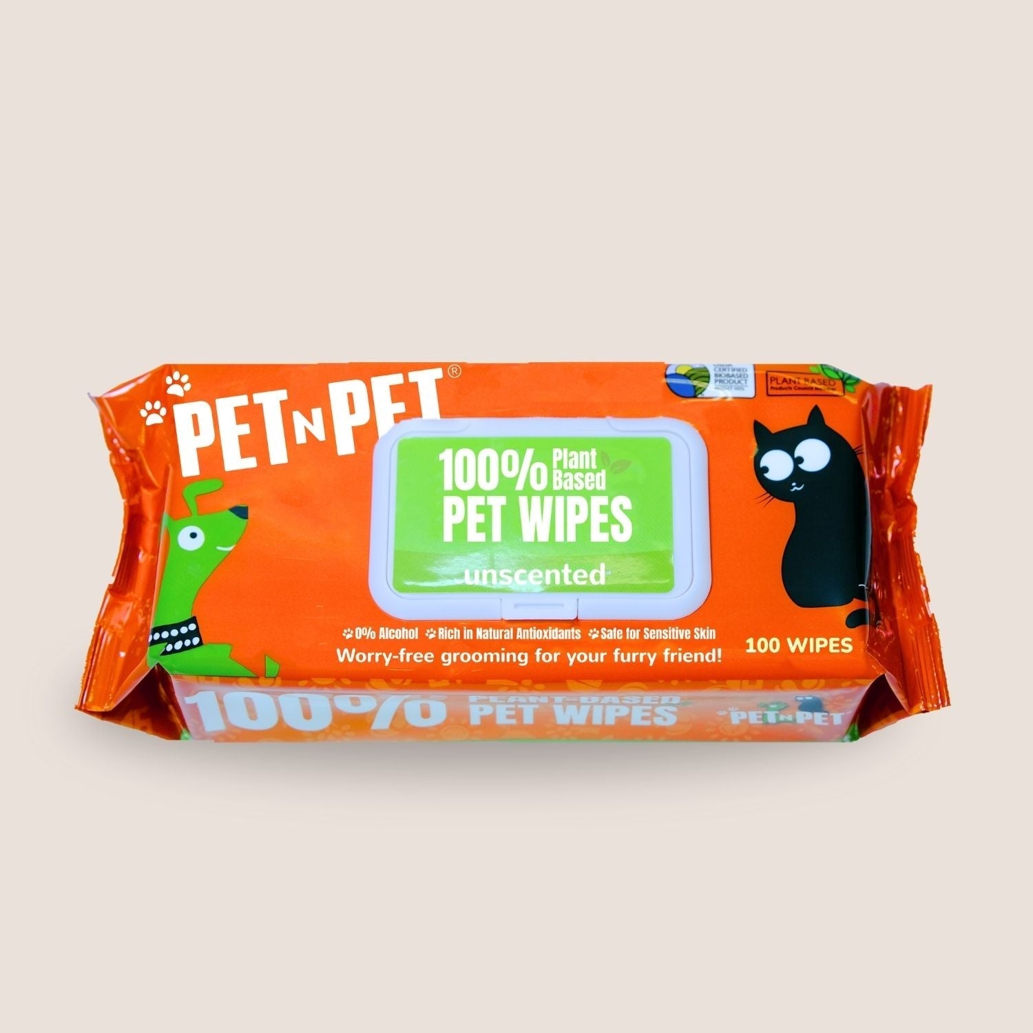 Dog Wipes Cleaning & Deodorizing 100 Count Pet N Pet ®