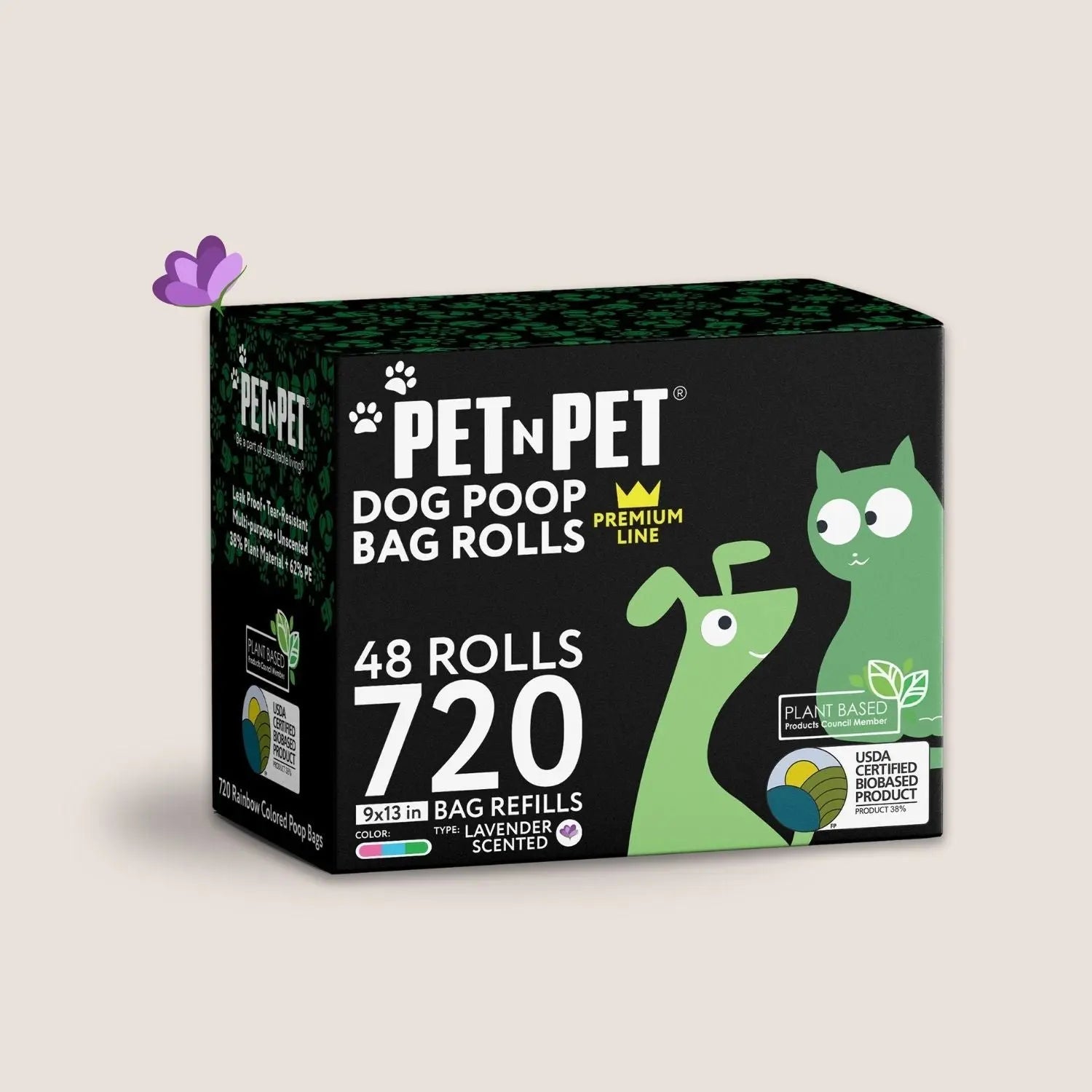 Lavender-Scented Colorful Poop Bags - K9 Outdoors