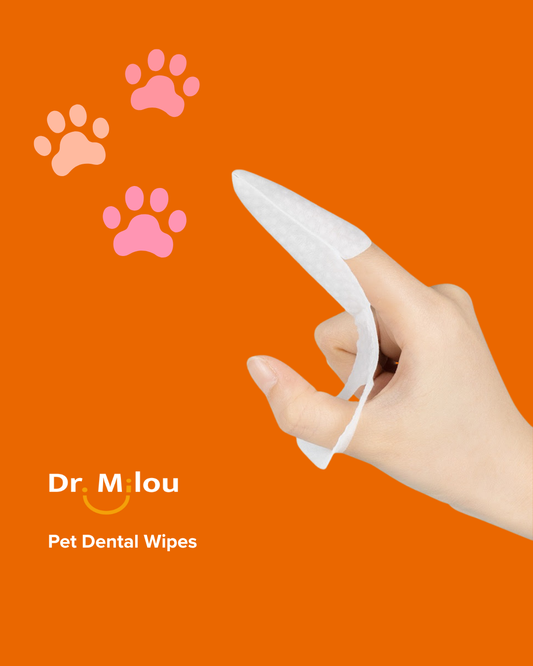 Dr. Milou Pet Dental Finger Wipes – Daily Oral Care for Dogs & Cats Dr. Milou