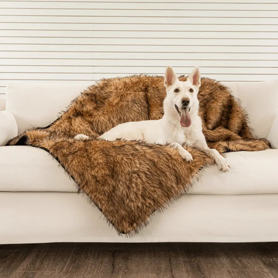 PupProtector™ Waterproof Throw Blanket - Sable Tan Paw.com