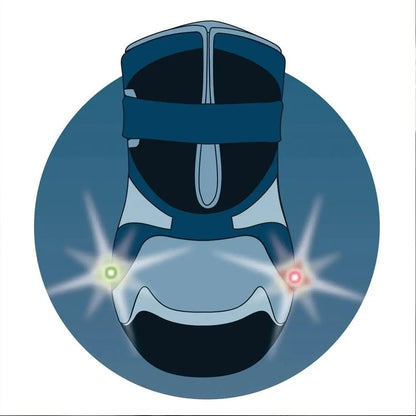 Step N' Strobe Dog Shoes - Water Resistant Dog Boots for All Seasons - Anti-Slip Protective Dog Footwear - LED Light up Soles - Reflective High Visibility Footwear - Set of 4 - X-Large