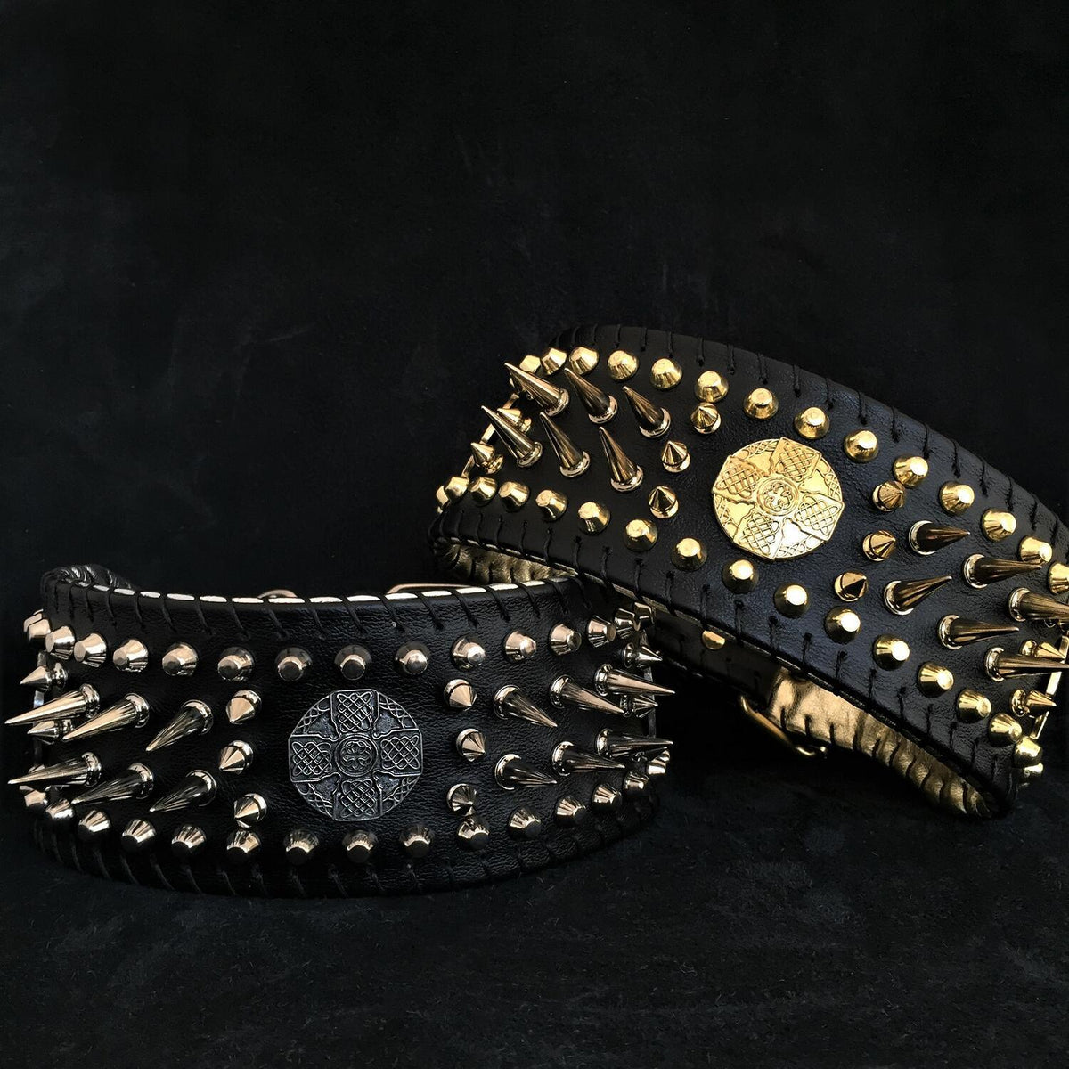 Bestia Imperium 3.15" Hand-Stitched Leather Show Collar