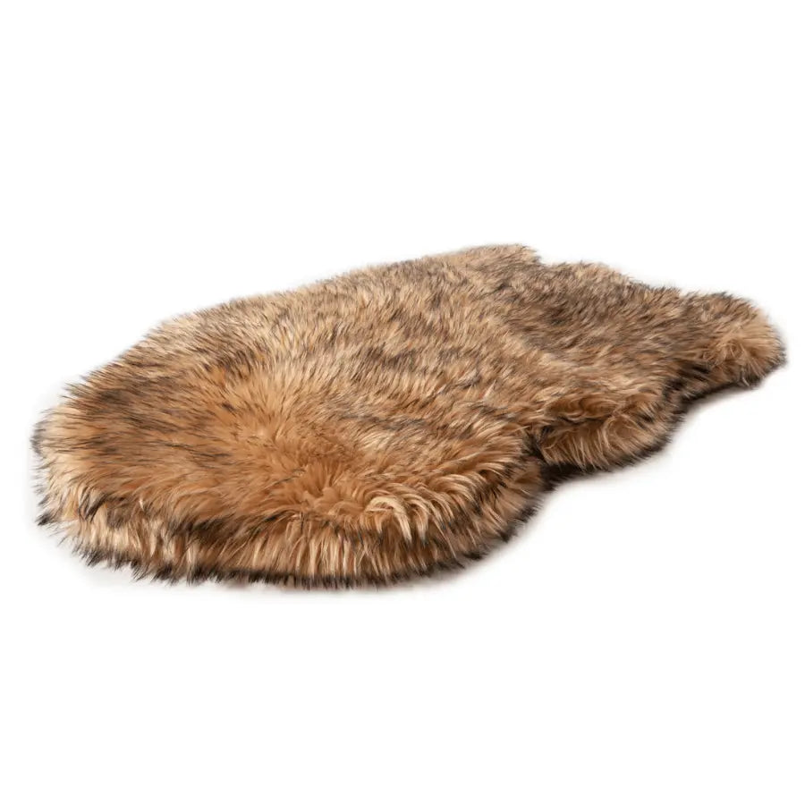 PupRug by Paw.com™ Faux Fur Orthopedic Dog Bed - Curve Sable Tan Paw.com