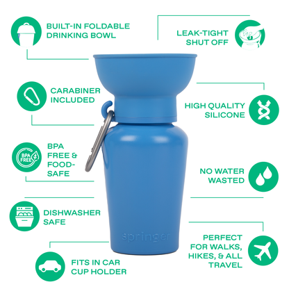 20oz Flip Dog Travel Water Bottle Springland Pets