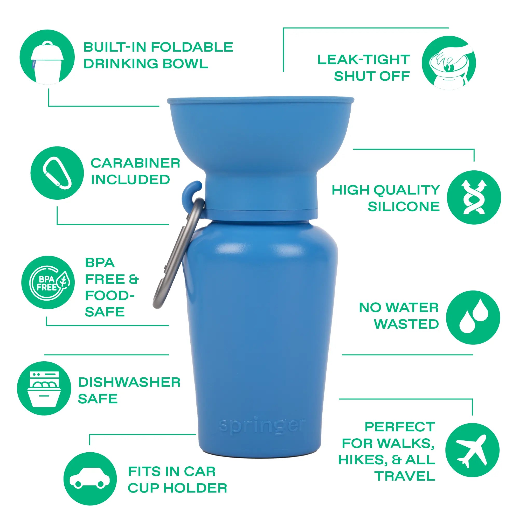 20oz Flip Travel Dog Water Bottle
