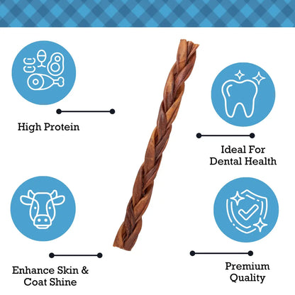 Country Living All-Natural Braided Collagen Sticks - Premium, Long-Lasting Dog Treats – 12-Inch Thick (10-Pack) American Pet Supplies
