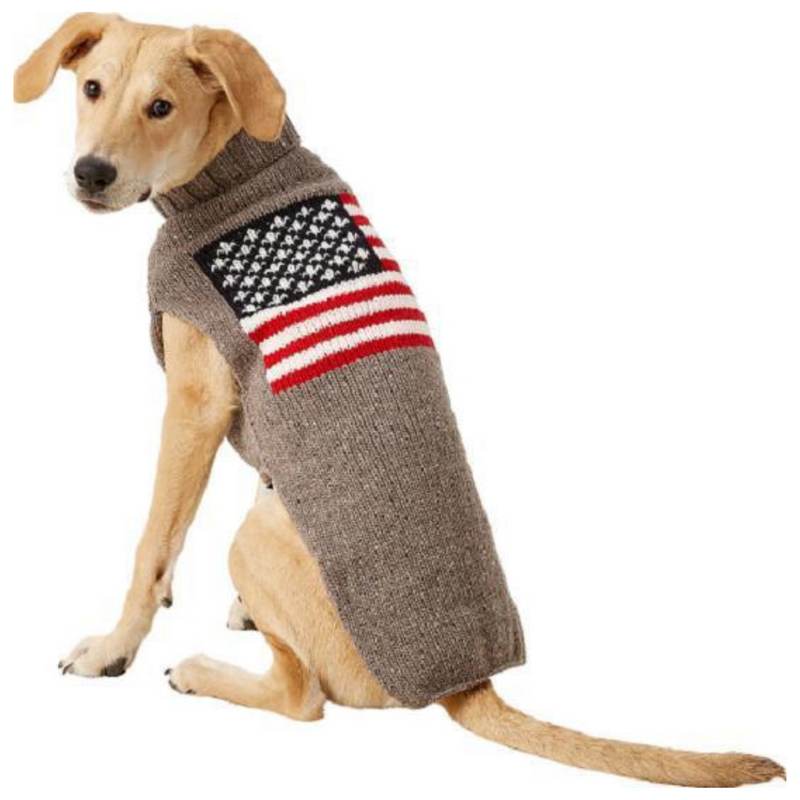 American Flag Wool Dog Sweater