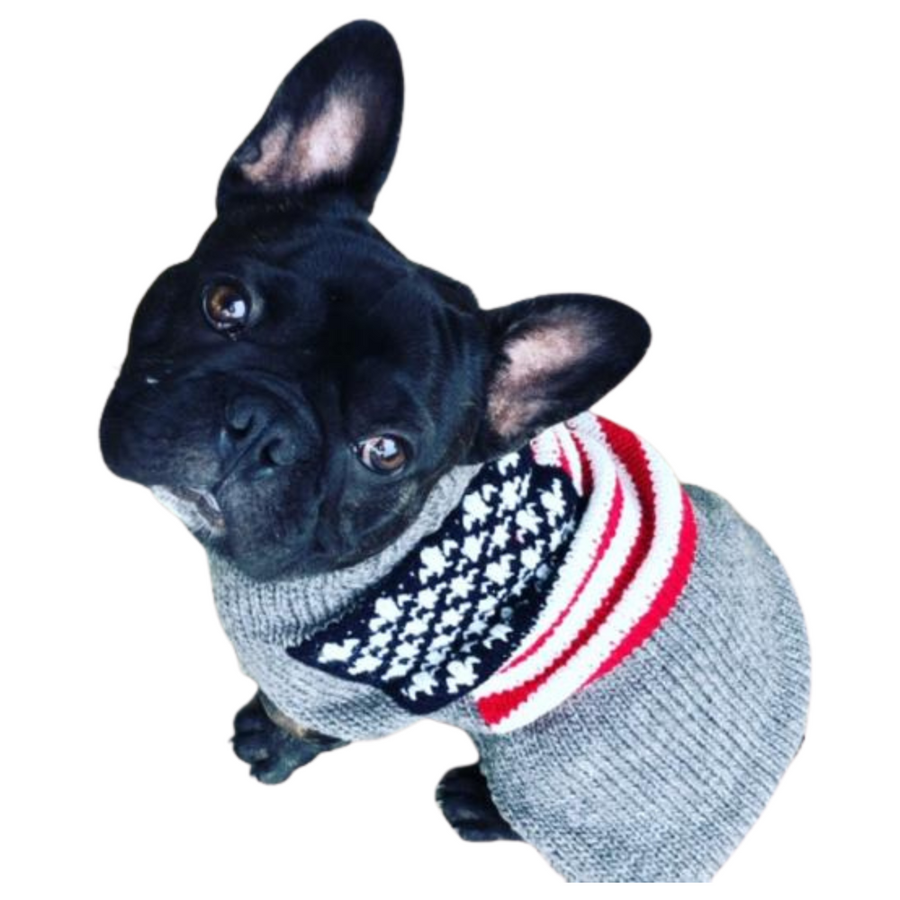 American Flag Wool Dog Sweater