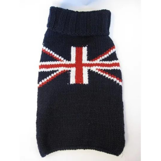 Union Jack Wool Dog Sweater