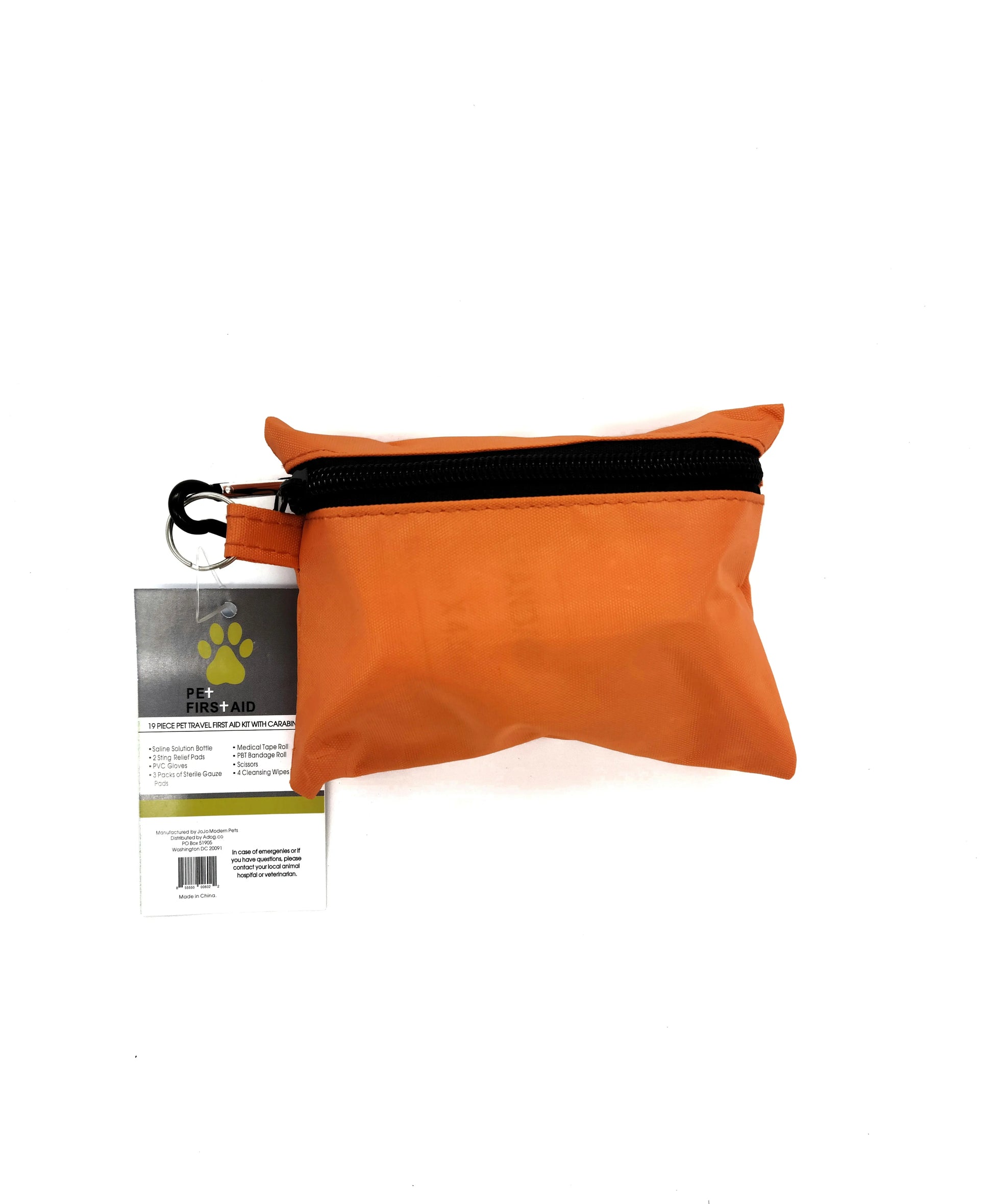 19-Piece Pet Travel First Aid Kit with Carabiner - Compact Emergency Care for Adventurous Pets American Pet Supplies