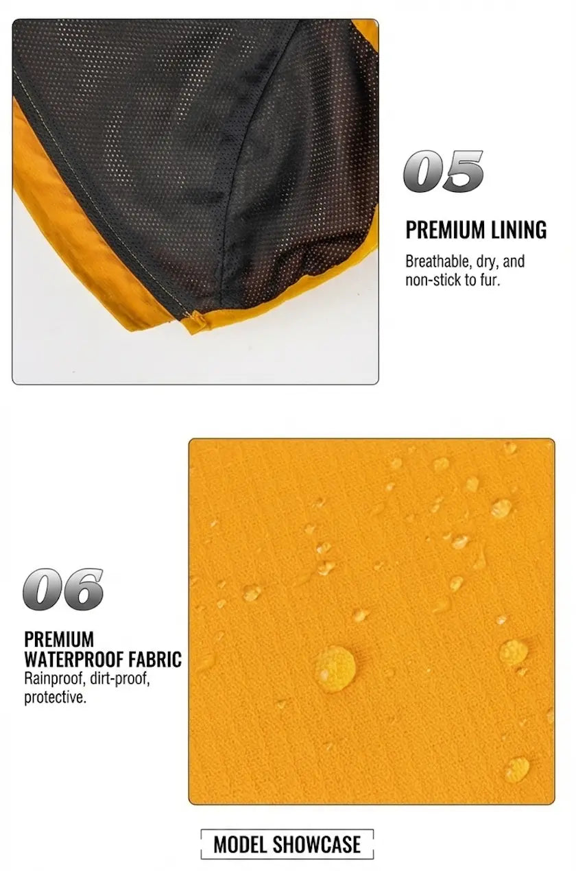Milou & Lumi Dog Waterproof Reflective Jacket with Harness - K9 Outdoors