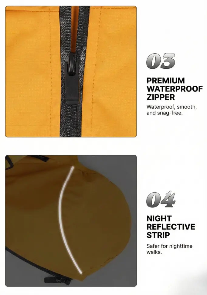 Milou & Lumi Dog Waterproof Reflective Jacket with Harness - K9 Outdoors