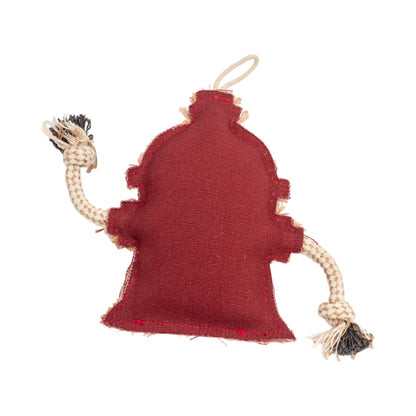 Country Living Canvas & Jute Fire Hydrant Dog Chew Toy – Durable, Safe and Non-Toxic American Pet Supplies
