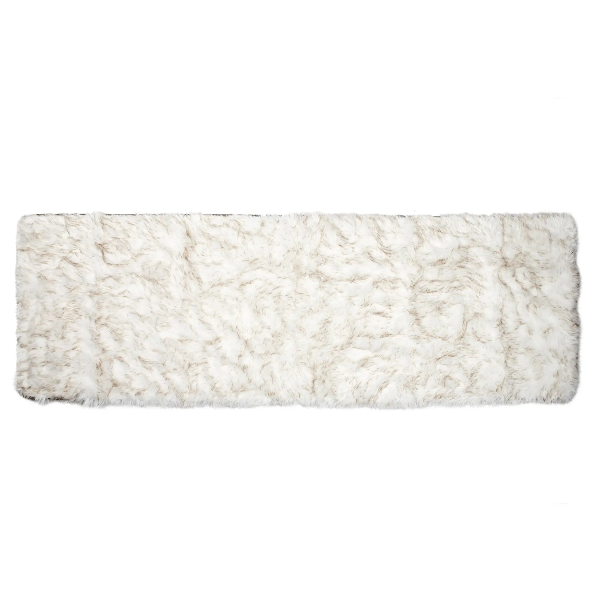 PupProtector™ Waterproof Bed Runner - White with Brown Accents Paw.com