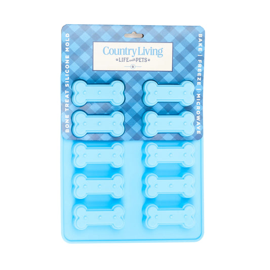 Country Living Bone-Shaped Silicone Baking Tray (10-Cavity Mold) – for Homemade Dog Treats, Candy, Cookies, Chocolate, and Ice Cubes American Pet Supplies