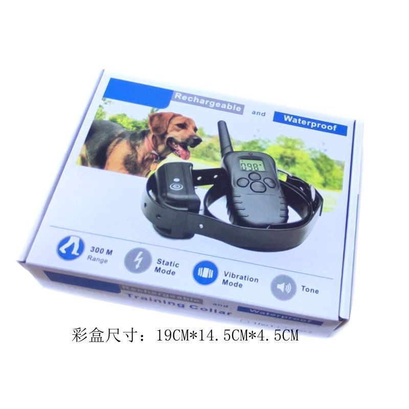 Pet Training Collar Anti Barking Device Waterproof Rechargeable Electric Shock Dog Training Collar With Remote Control