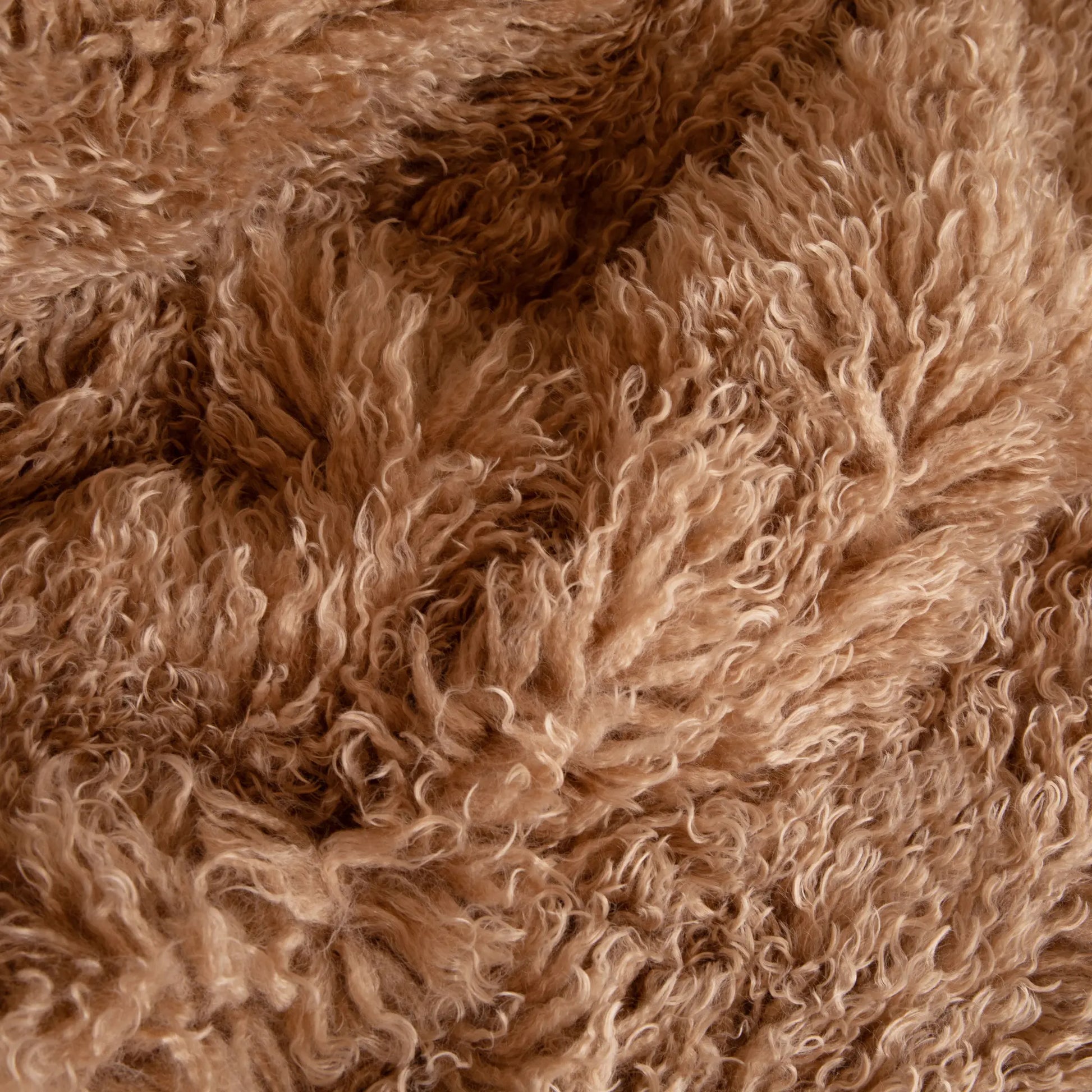 PupRug™ Luxe Faux Fur Orthopedic Dog Bed -  Plush Sheep Tan Paw.com