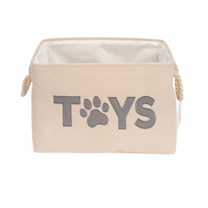Country Living Foldable Fabric Dog Toy Storage Bin - Convenient Organizer for Pet Accessories American Pet Supplies