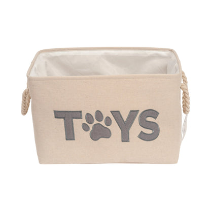 Country Living Foldable Fabric Dog Toy Storage Bin - Convenient Organizer for Pet Accessories American Pet Supplies