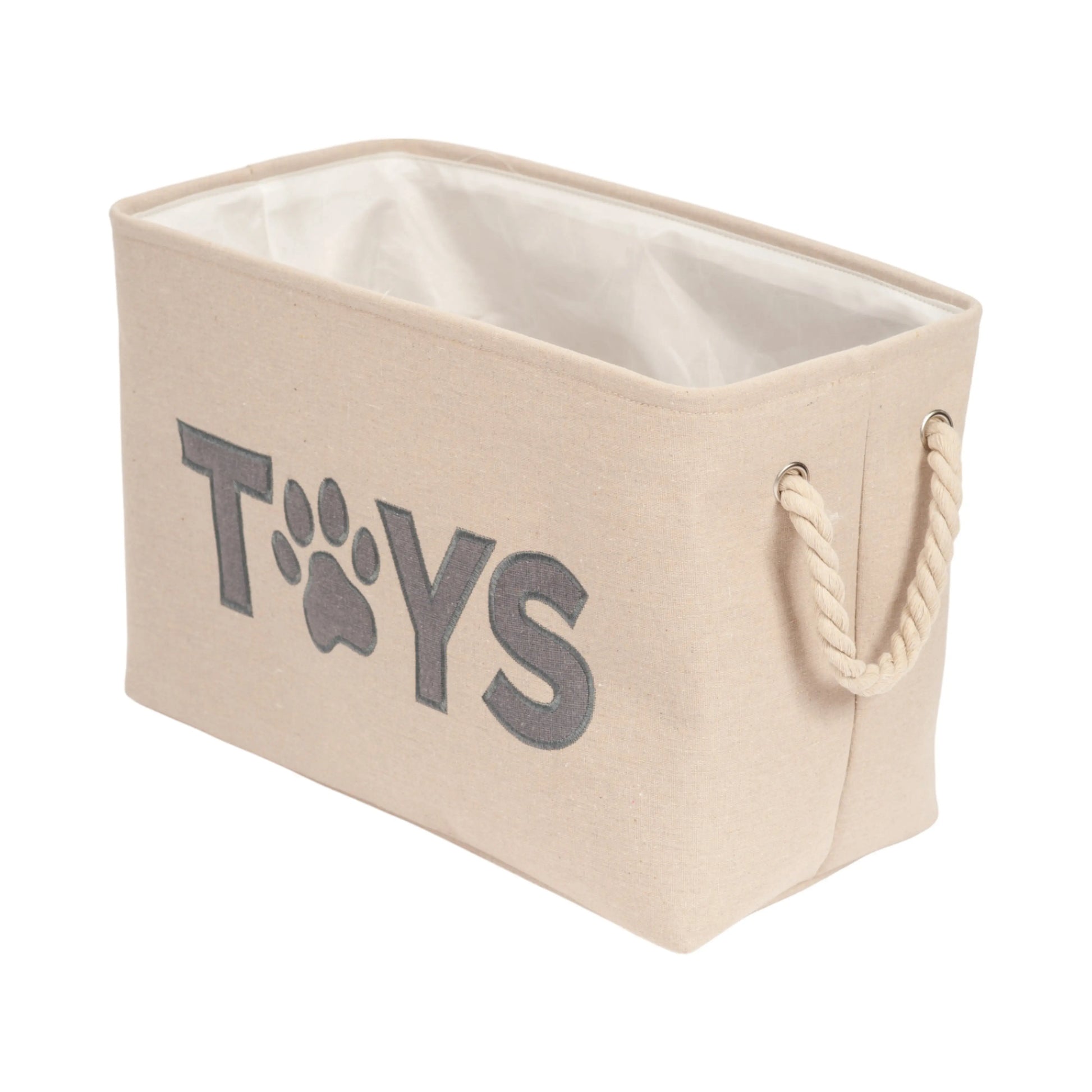 Country Living Foldable Fabric Dog Toy Storage Bin - Convenient Organizer for Pet Accessories American Pet Supplies