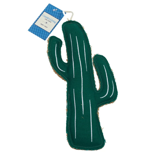 Country Living Canvas & Jute Cactus-Shaped Dog Chew Toy – Durable, Safe and Non-Toxic American Pet Supplies