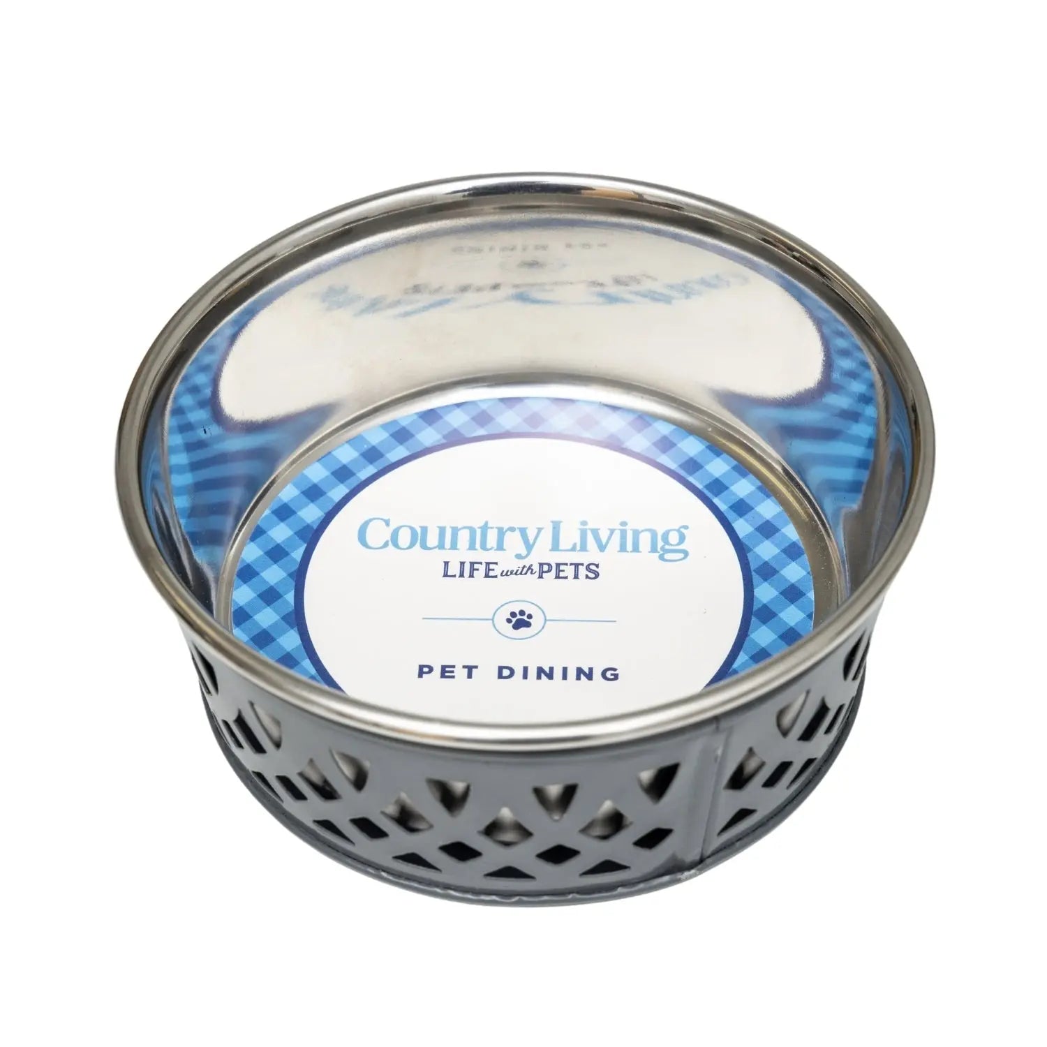 Country Living Set of 2 Stainless Steel Dog Bowls – Farmhouse Style, Ideal for Small to Medium Dogs American Pet Supplies
