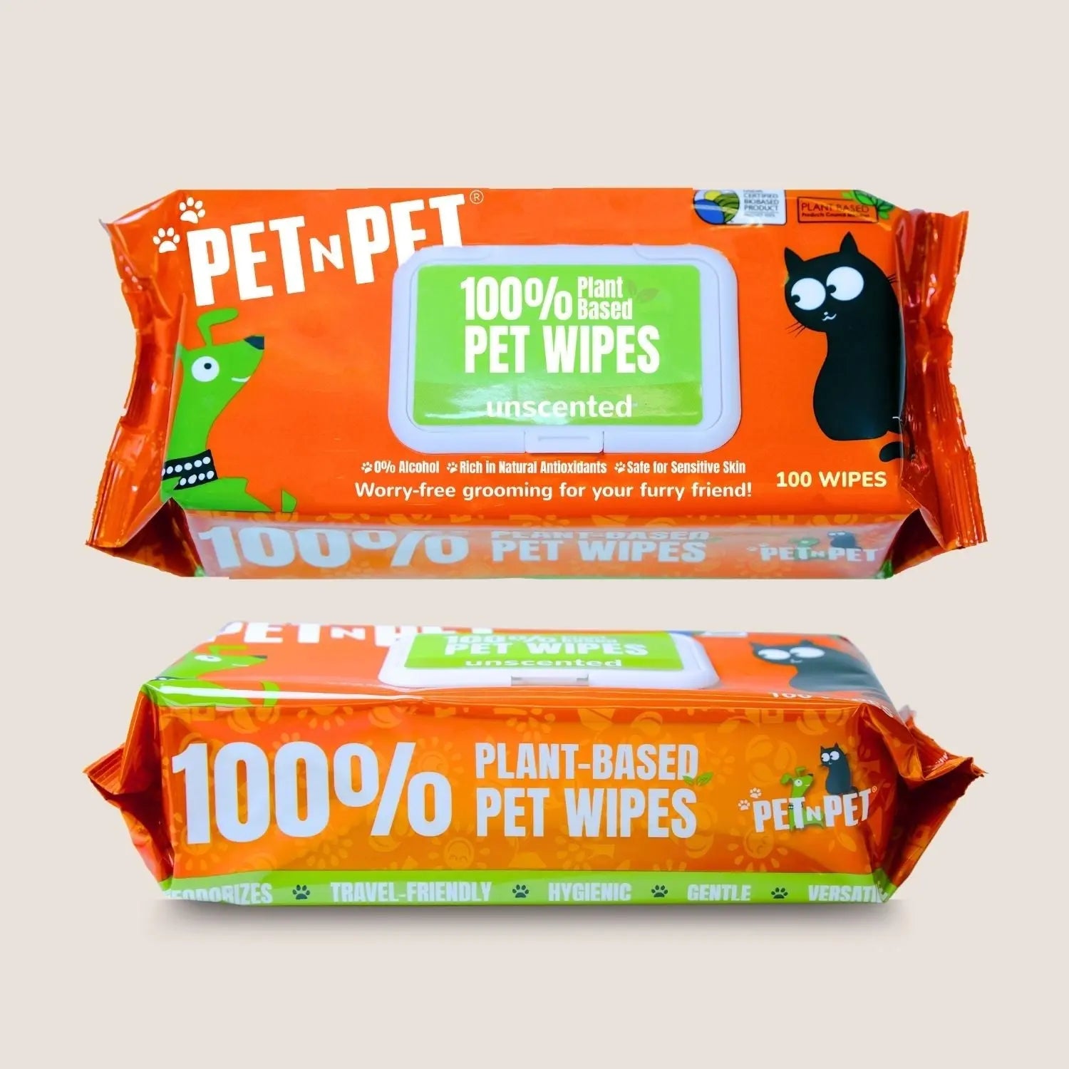 Dog Wipes Cleaning & Deodorizing 100 Count - K9 Outdoors