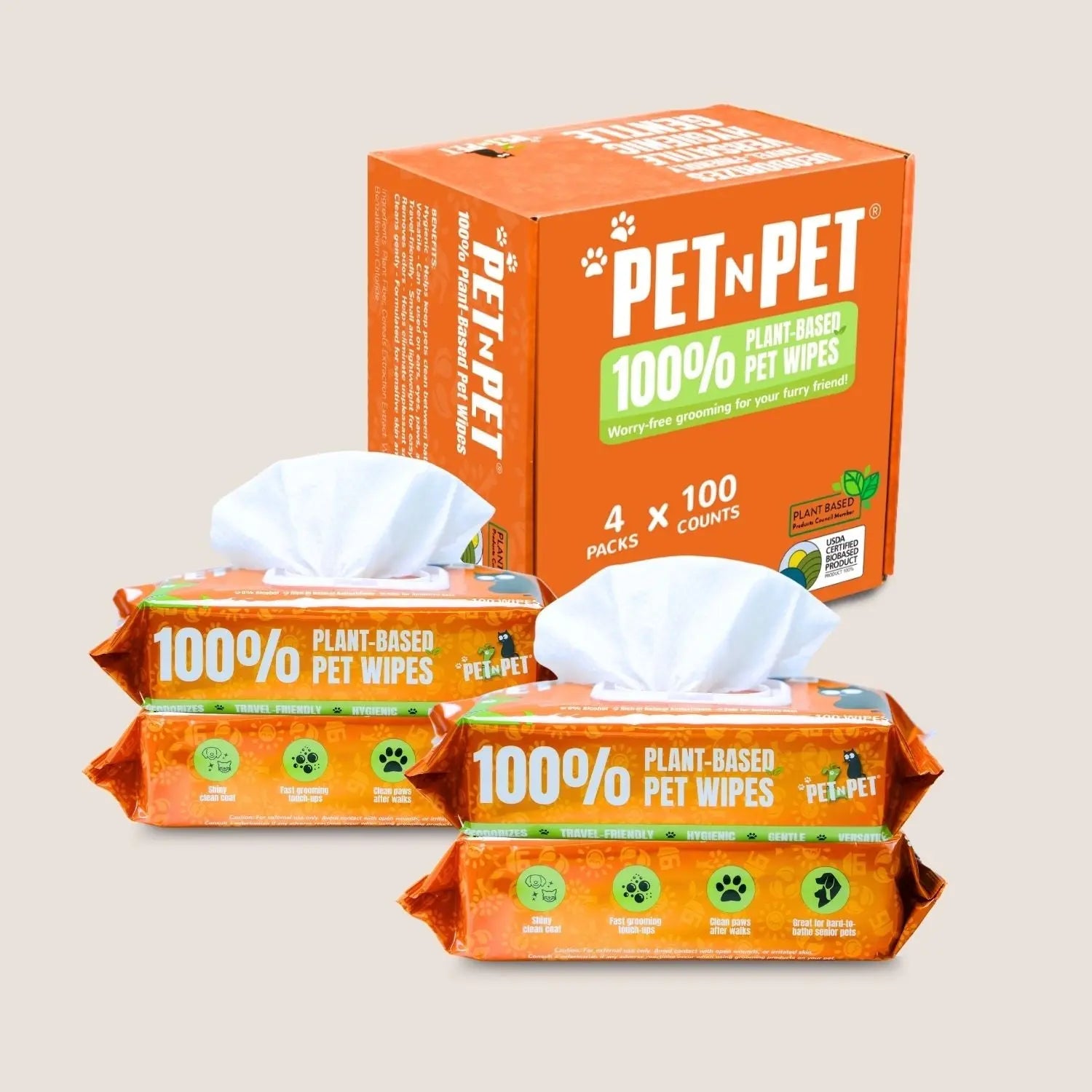 Dog Wipes Cleaning & Deodorizing 400 Count - K9 Outdoors
