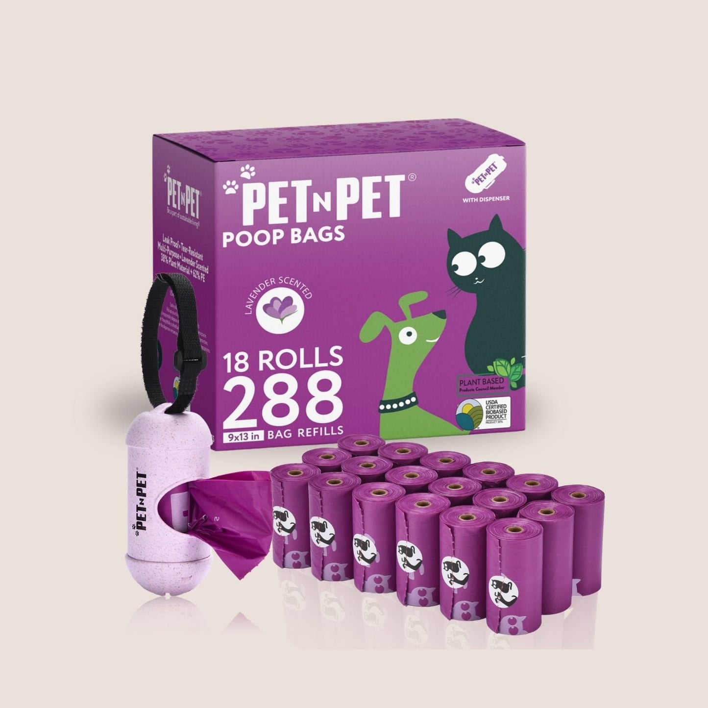 Premium Lavender-Scented Poop Bags Pet N Pet ®